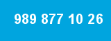 989 877 10 26 989 877 10 26